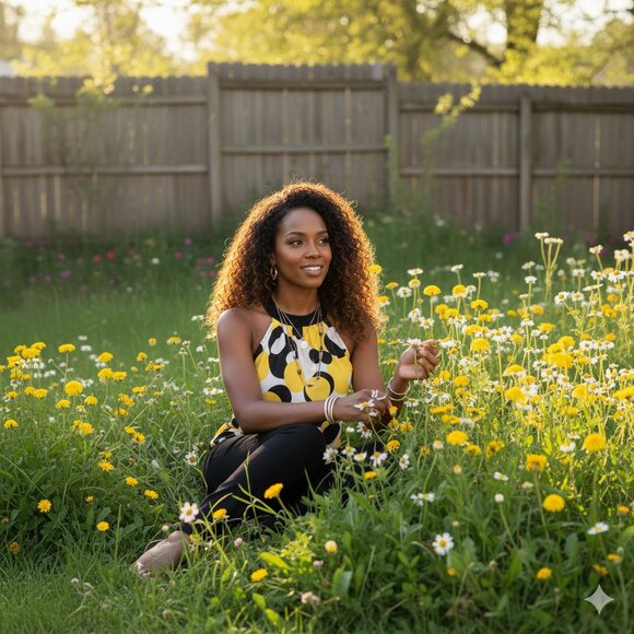 🌿Sugar Spice Woman's Halter Black & Yellow Blouse Size Large - Picture 10 of 12